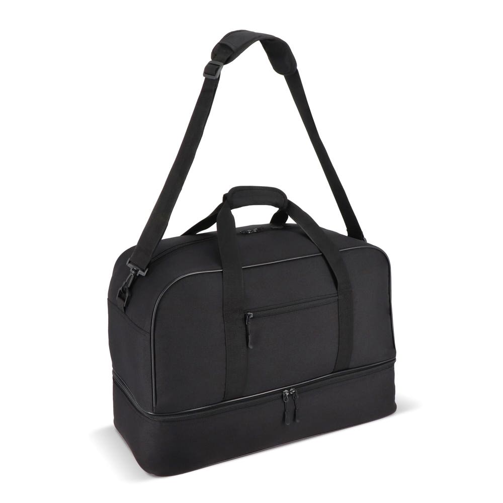 600D gerecycled PET sport- en reistas 55.5 x 25 x 36 cm 50 L - kopen of bedrukken - Zwart