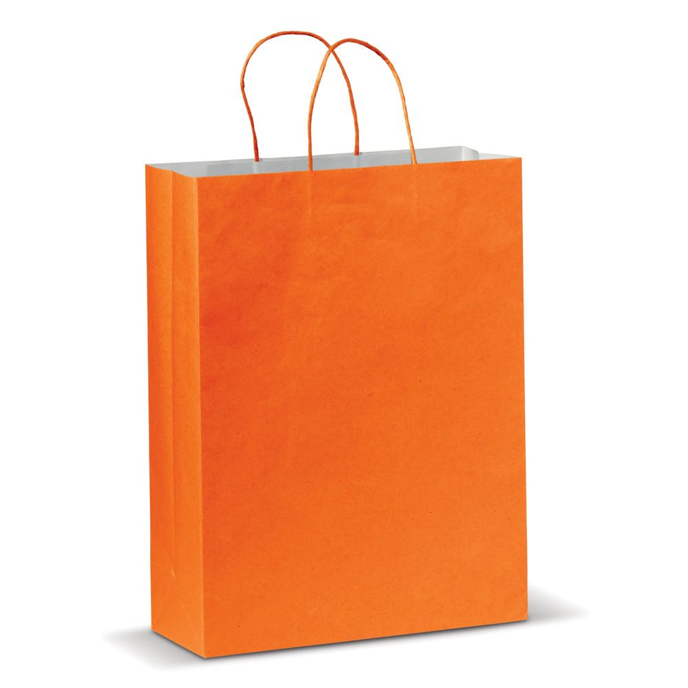 Draagtas papier groot 120g/m² - kopen of bedrukken - Oranje