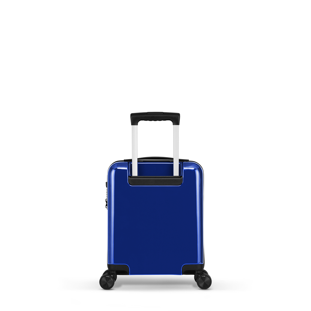 STICKERCASE® 14" Handbagage mini donker blauw - met gepersonaliseerde sticker en/of individuele namen