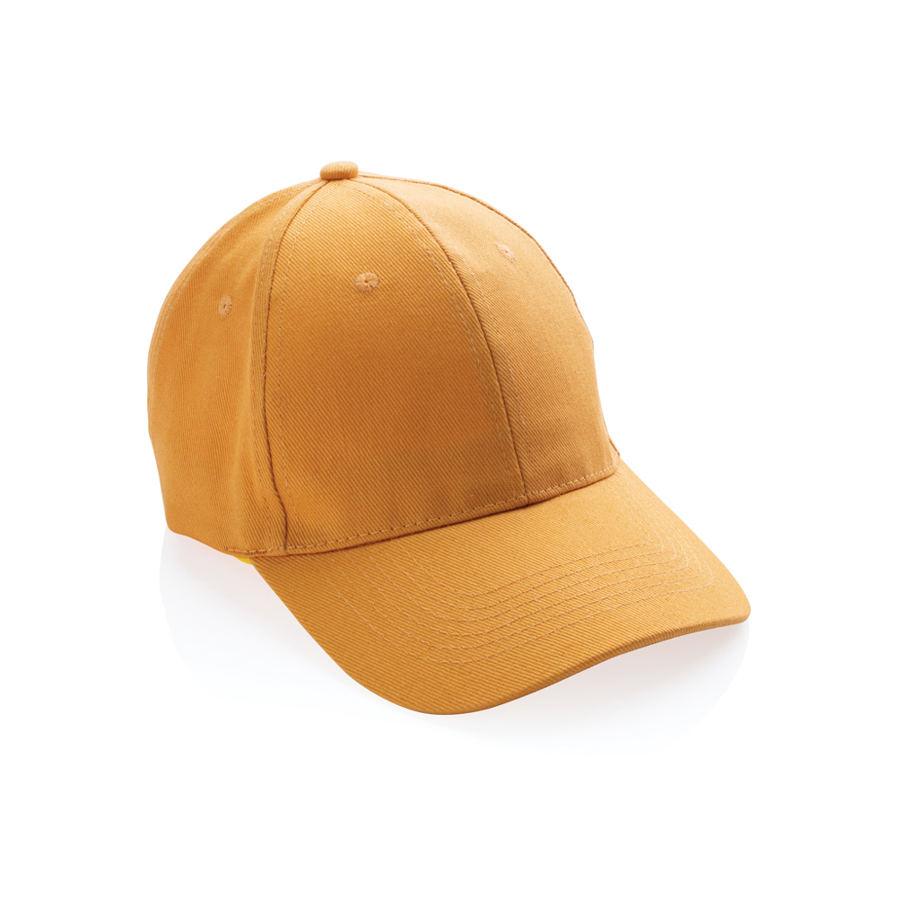 Impact AWARE™ 6 panel 280gr gerecycled katoenen cap - voor bedrijven en relatiegeschenken - sundial oranje (± PMS 16-1148TCX)