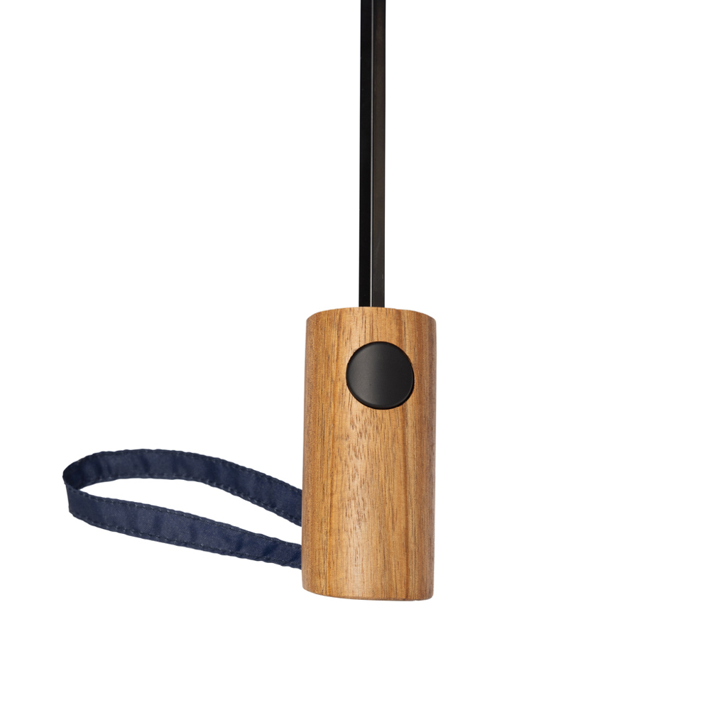 Kaycey 21" AWARE™ RPET Acaciahouten mini auto open paraplu