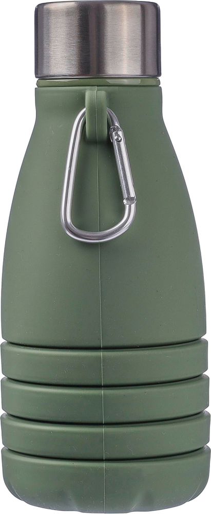 Siliconen opvouwbare drinkfles 550 ml Erin - met logo of onbedrukt bestellen - groen