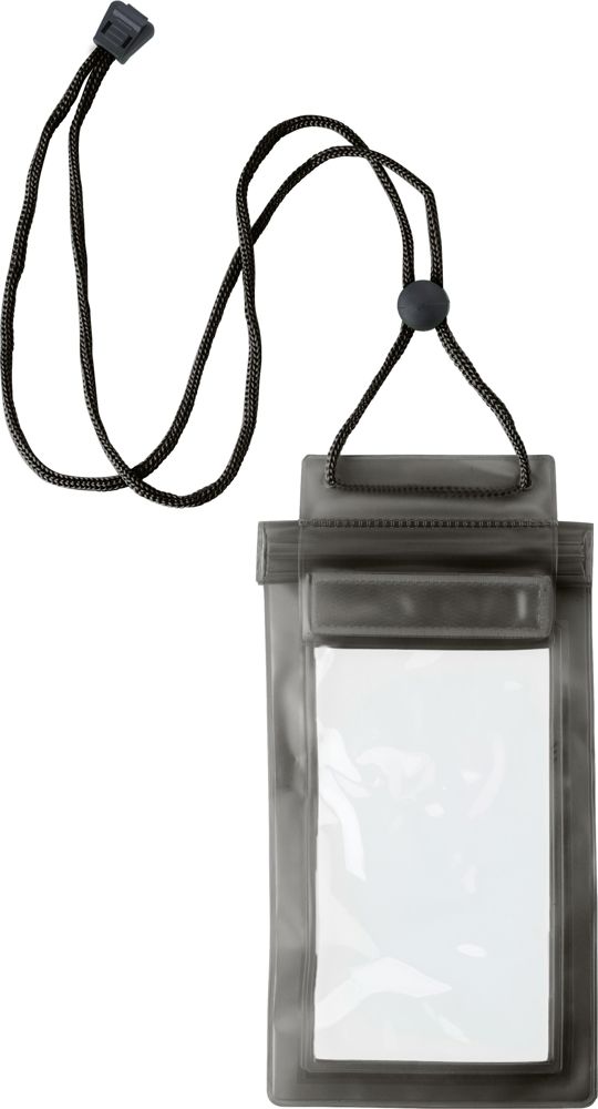 PVC hoesje voor mobiele apparaten Emily - met logo of onbedrukt bestellen - zwart
