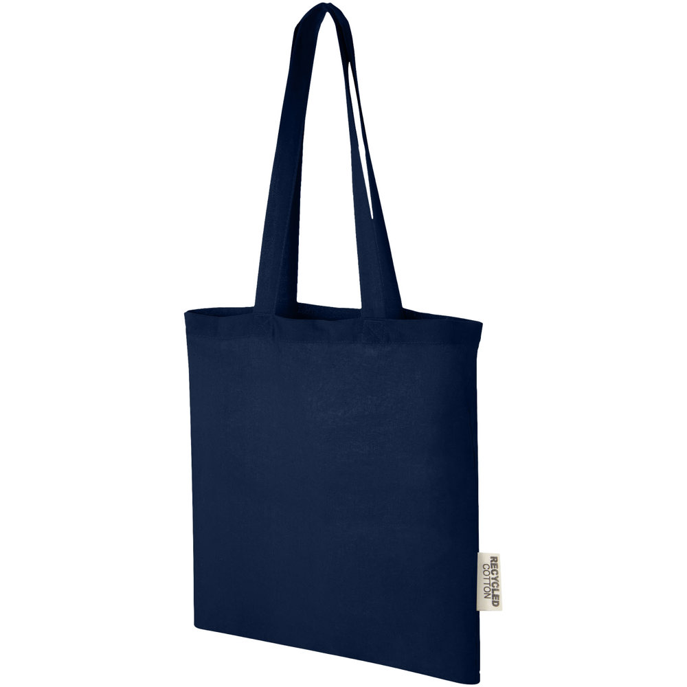 Madras 140 g/m2 draagtas van GRS gerecycled katoen 7 l - voor bedrijven en relatiegeschenken - Marineblauw