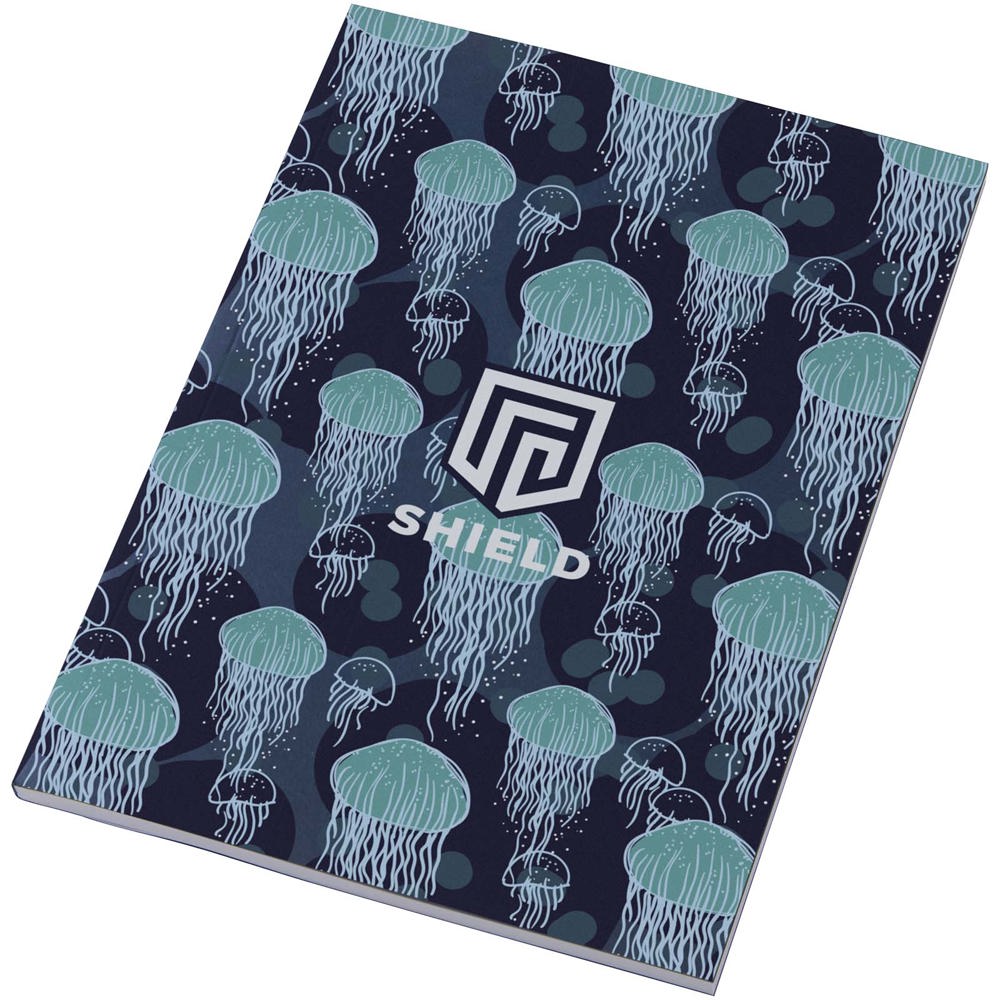 Novella Austen A5 notitieboek met zachte cover, 50 vellen - met logo of onbedrukt bestellen - Blauw