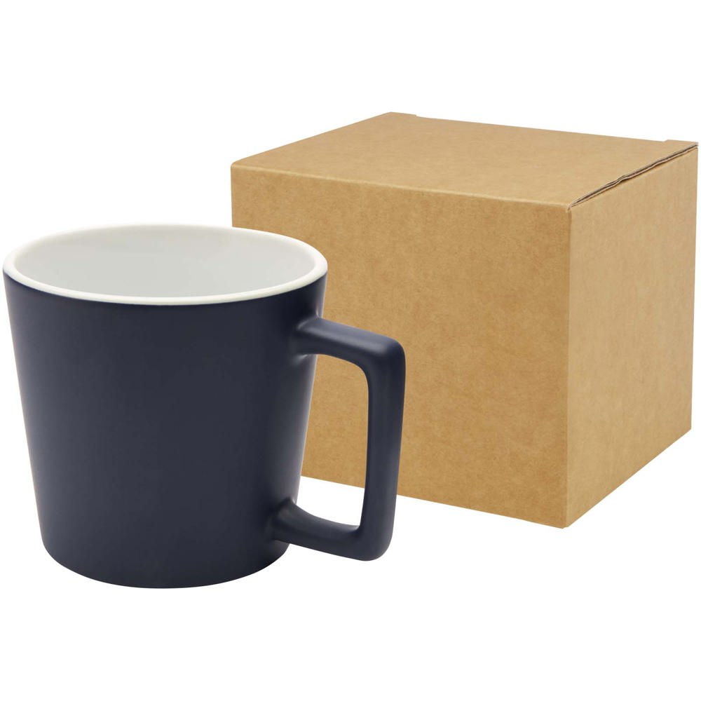Cali keramische mok van 370 ml met matte afwerking - kopen of bedrukken - Marineblauw