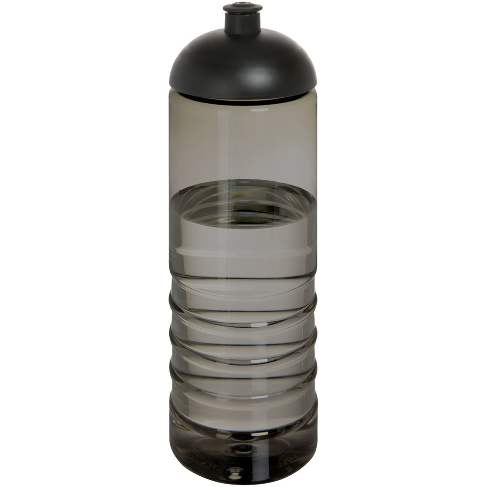 H2O Active® Eco Treble drinkfles met koepeldeksel van 750 ml - bedrukt of onbedrukt verkrijgbaar - Houtskool, Zwart