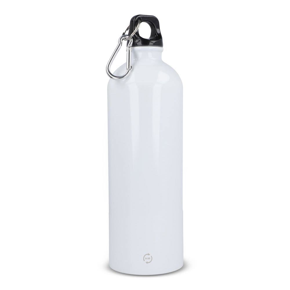 R-SS enkelwandige fles met karabijnhaak 750ml - kopen of bedrukken - wit