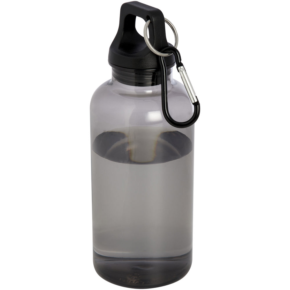 Oregon 400 ml waterfles van RCS-gecertificeerd gerecycled plastic met karabijnhaak - kopen of bedrukken - Zwart