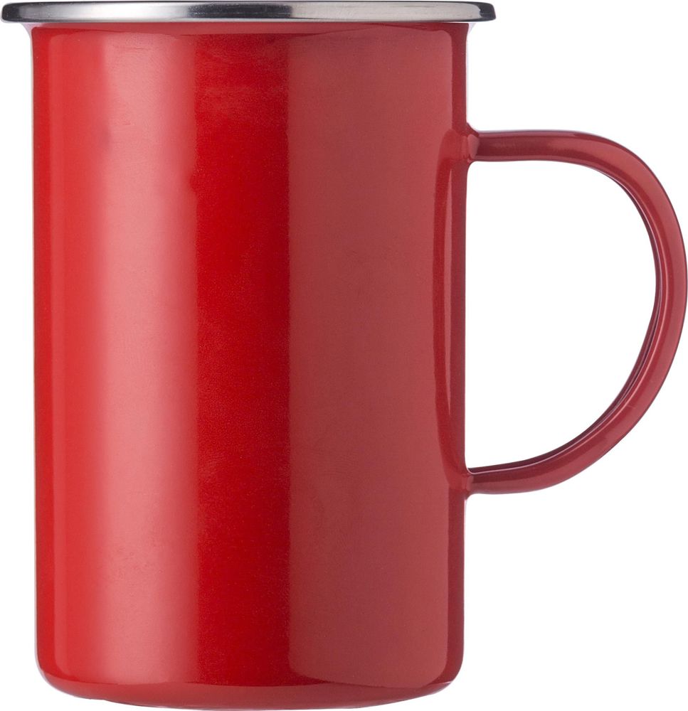 Emaille mok (450 ml) Ayden - voor bedrijven en relatiegeschenken - Rood