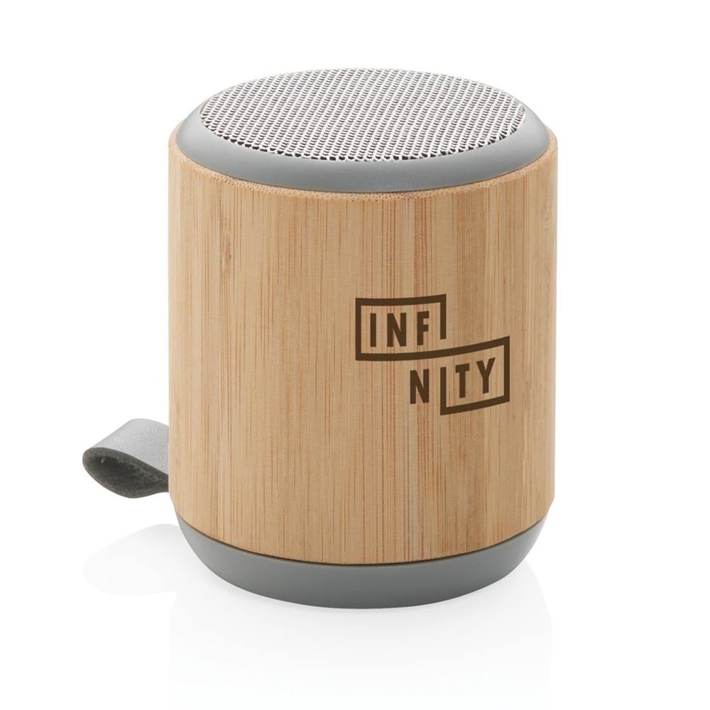 Bamboe en fabric 3W draadloze speaker