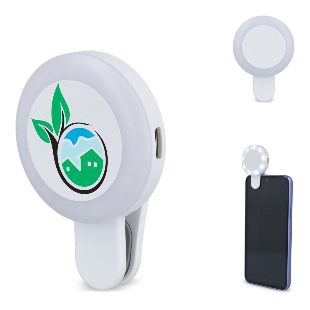 Universele Draagbare Selfie LED lampje met 3 standen - voor bedrijven en relatiegeschenken