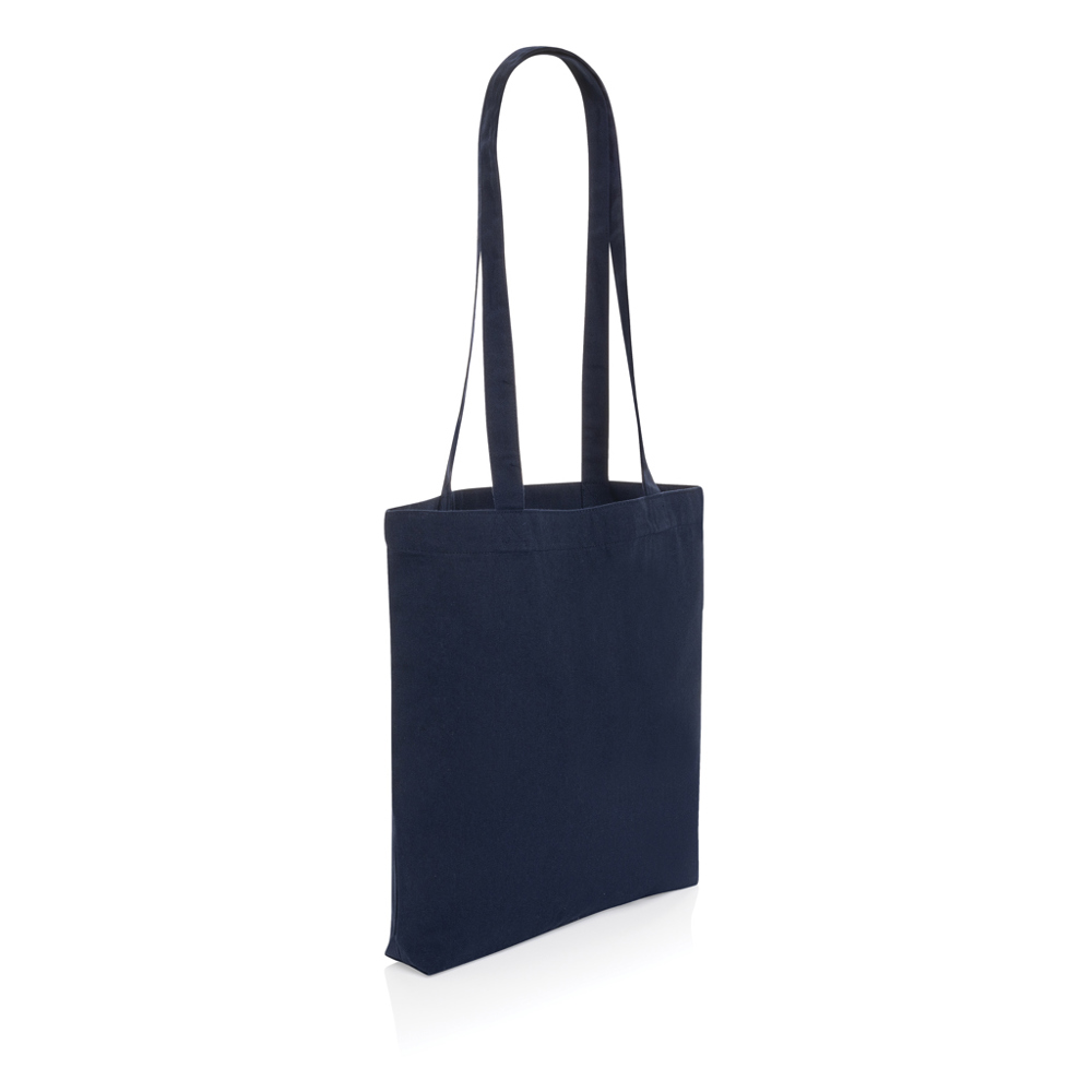 Impact AWARE™ gerecycled katoenen draagtas 330gsm - bedrukt of onbedrukt verkrijgbaar - donkerblauw (± PMS 539)