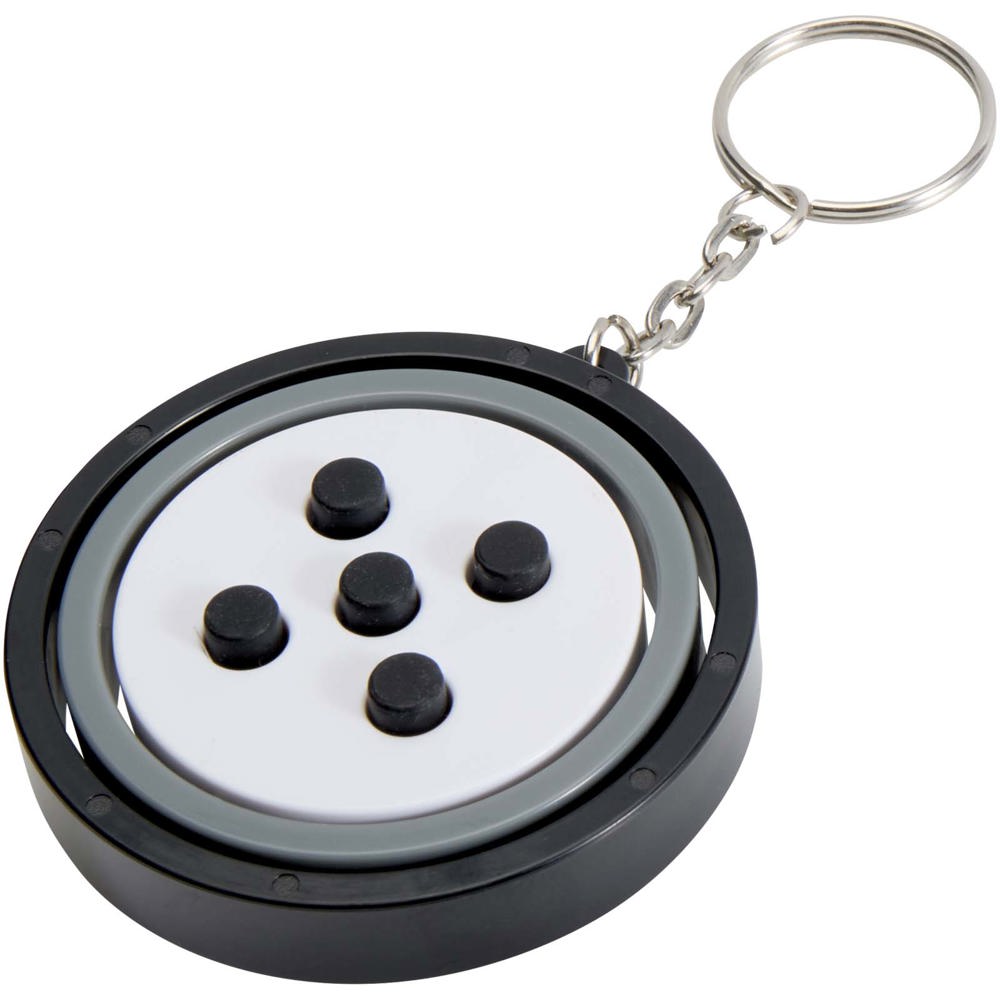 Spinx sleutelhanger van gerecycled plastic met gyroscoopspeeltje - voor bedrijven en relatiegeschenken