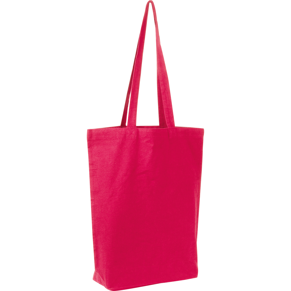 Fairtrade katoenen tas met bodemvouw - Rood