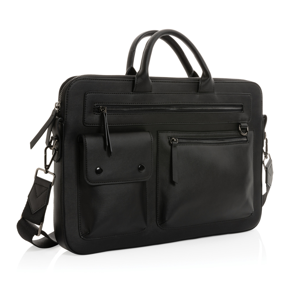 Swiss Peak GRS gerecyclede PU 14 inch laptoptas - bedrukt of onbedrukt verkrijgbaar
