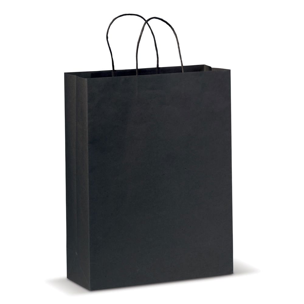 Draagtas papier groot 120g/m² - kopen of bedrukken - Zwart