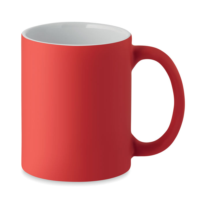 DUBLIN COLOUR - Matte gekleurde mok 300 ml - met logo of onbedrukt bestellen - Rood