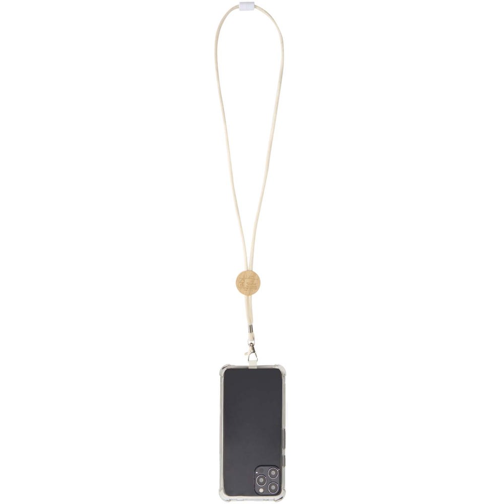Adhab smartphonelanyard met bamboedetails