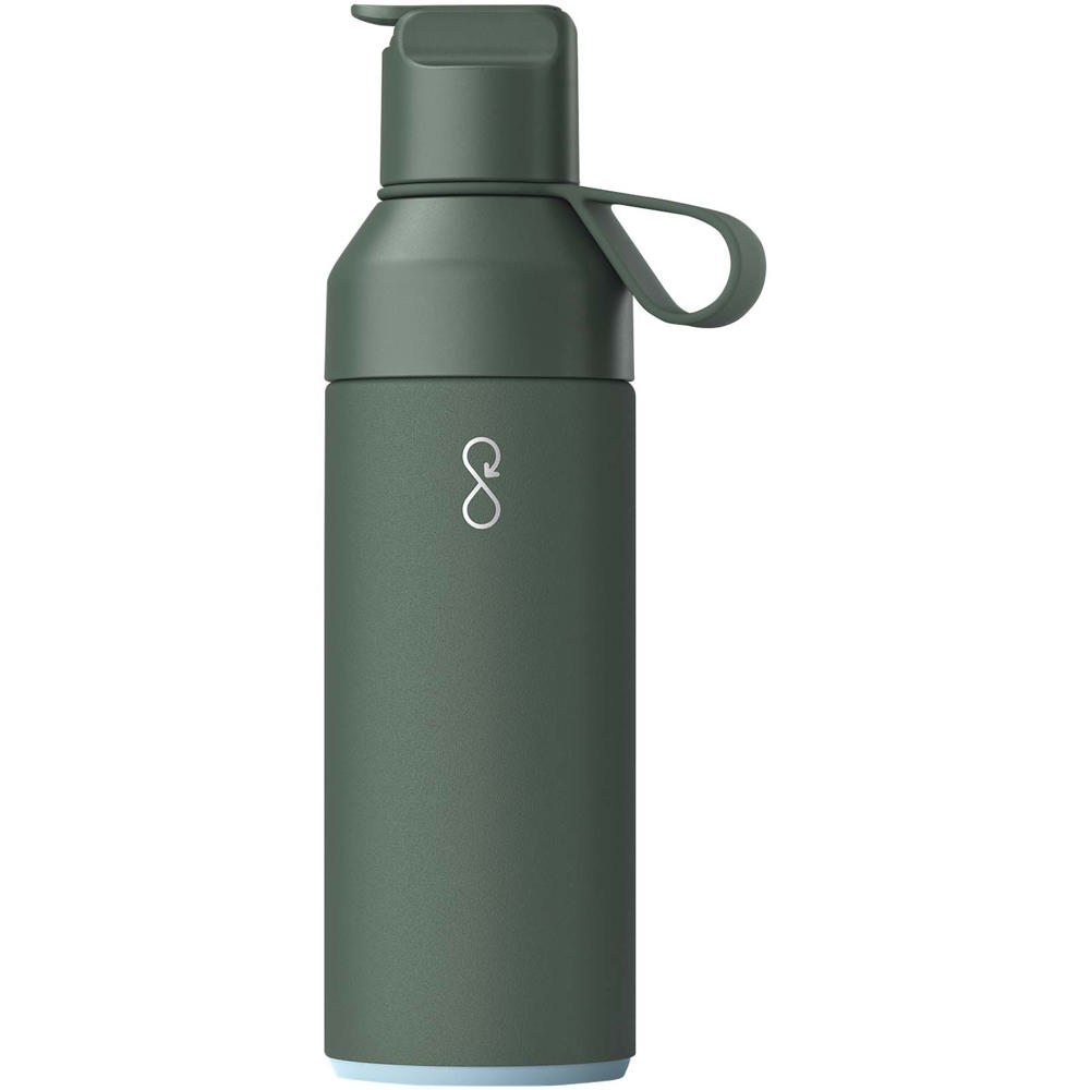 Ocean Bottle GO 500 ml vacuüm geïsoleerde waterfles - bedrukt of onbedrukt verkrijgbaar - Bosgroen