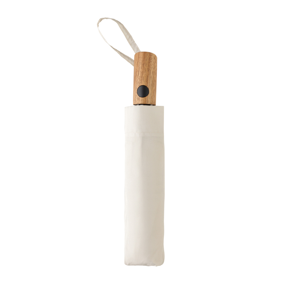 Kaycey 21" AWARE™ RPET Acaciahouten mini auto open paraplu