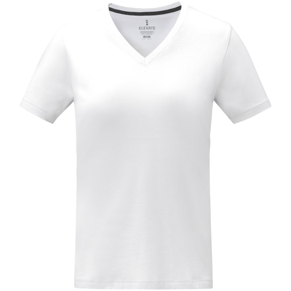 Somoto Dames T-shirt met V-hals en korte mouwen 