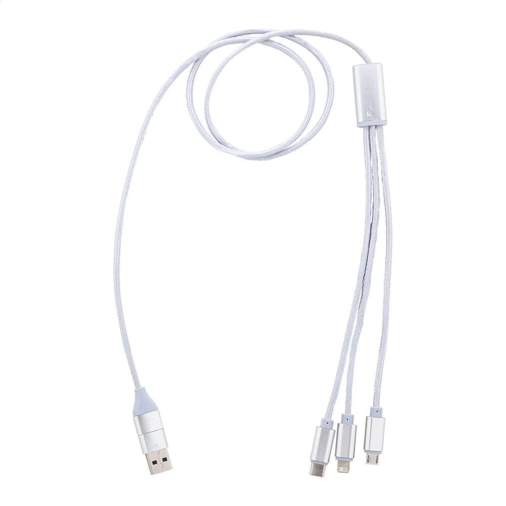 Ralong - USB-oplaadkabel - bedrukt of onbedrukt verkrijgbaar - Zilver