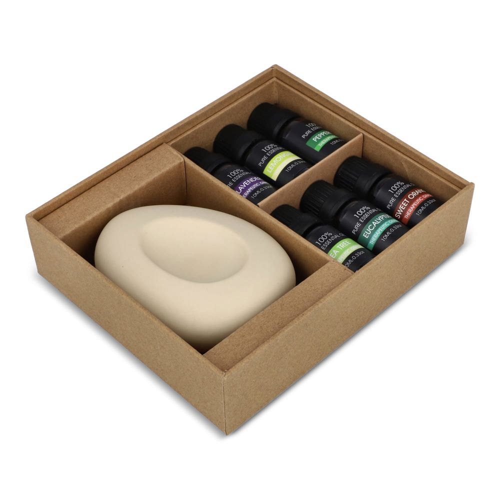 InsideOut Aroma Pebble Giftset met 6 flesjes essential oil 