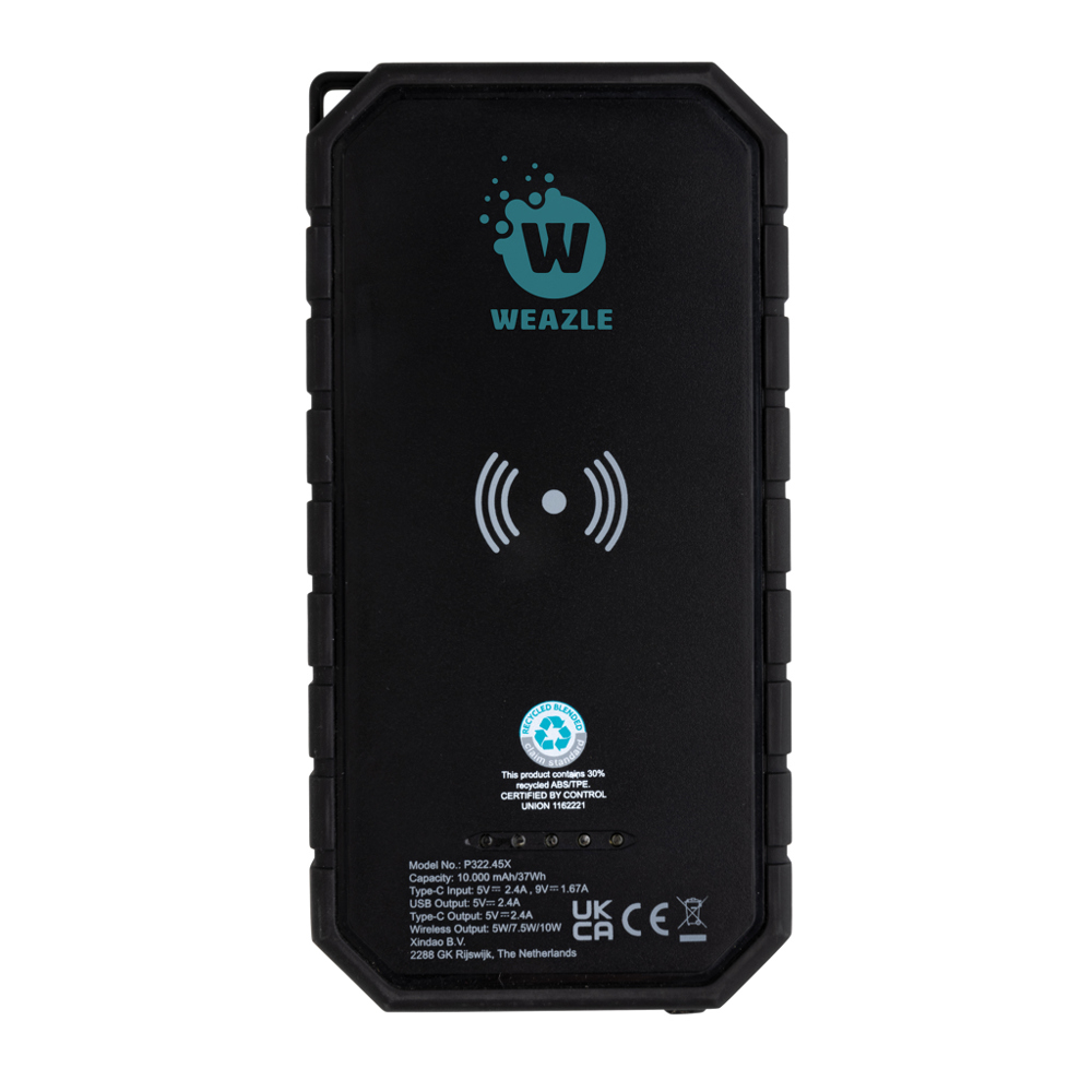 RCS recycled plastic solar powerbank 10W Wireless