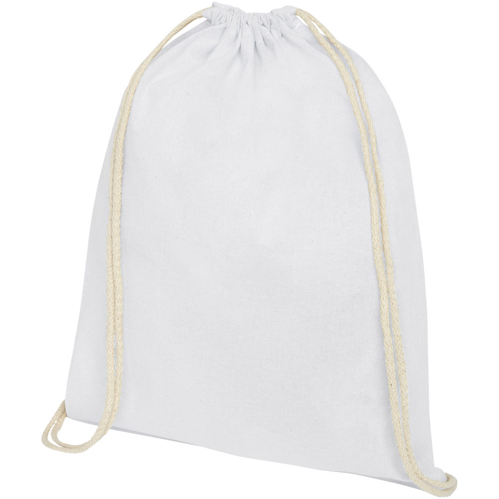 Oregon premium 100 g/m² katoenen rugzak 5L - voor bedrijven en relatiegeschenken - wit