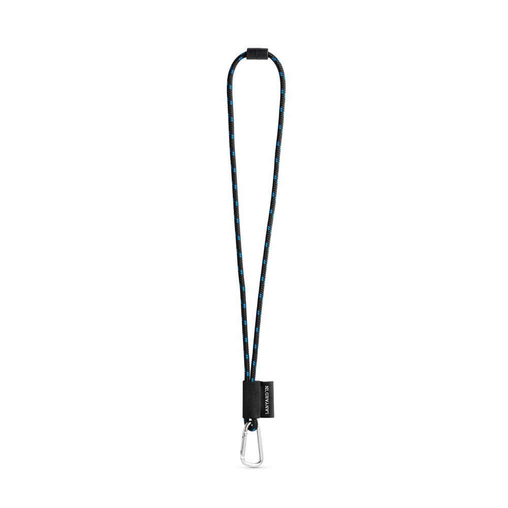 75091. Lanyard Nautic Long Set. Standaard modellen - met logo of onbedrukt bestellen - Zwart, Royal blauw