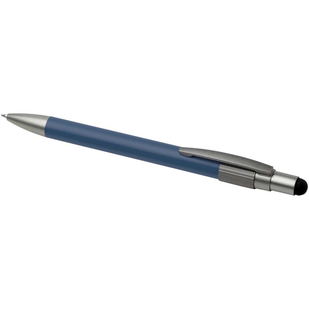 Rill RCS gerecycleerde balpen met stylus en fidget spinner (blauwe inkt)
