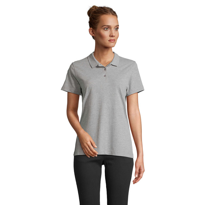 PULSE WOMEN - PULSE DAMES POLO - met logo of onbedrukt bestellen - Grijs Gemêleerd 2