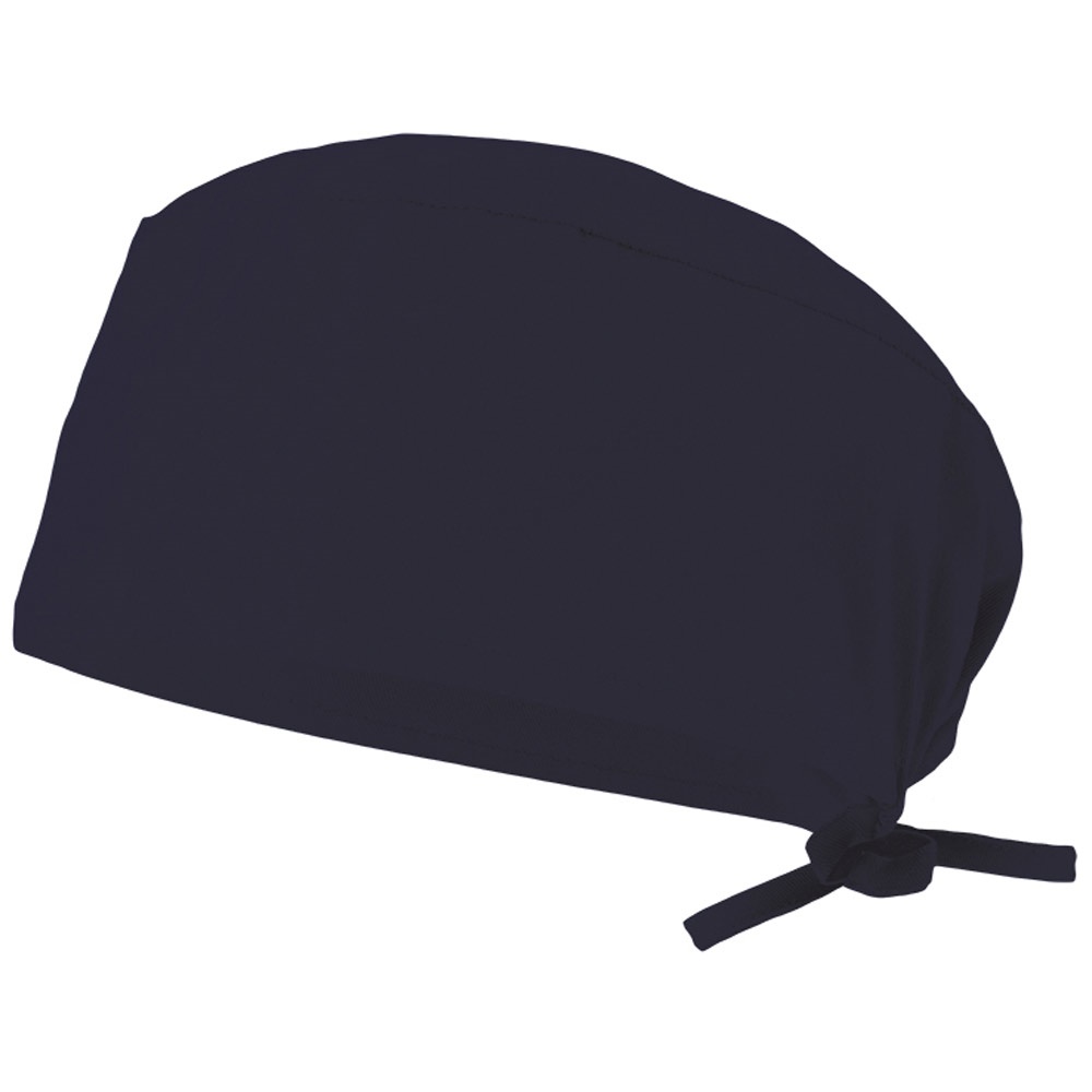 VL ENLIL. Sanitaire keperstof muts (190g/m²), van katoen (35%) en polyester (65%) - met logo of onbedrukt - blauw