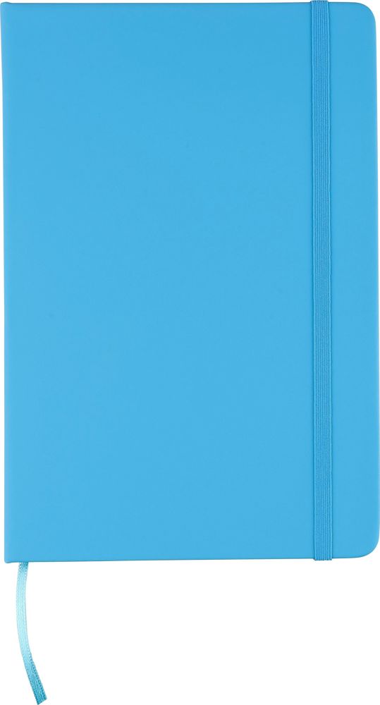 Gerecyclede PU notitieboek Eva - met logo of onbedrukt bestellen - Lichtblauw