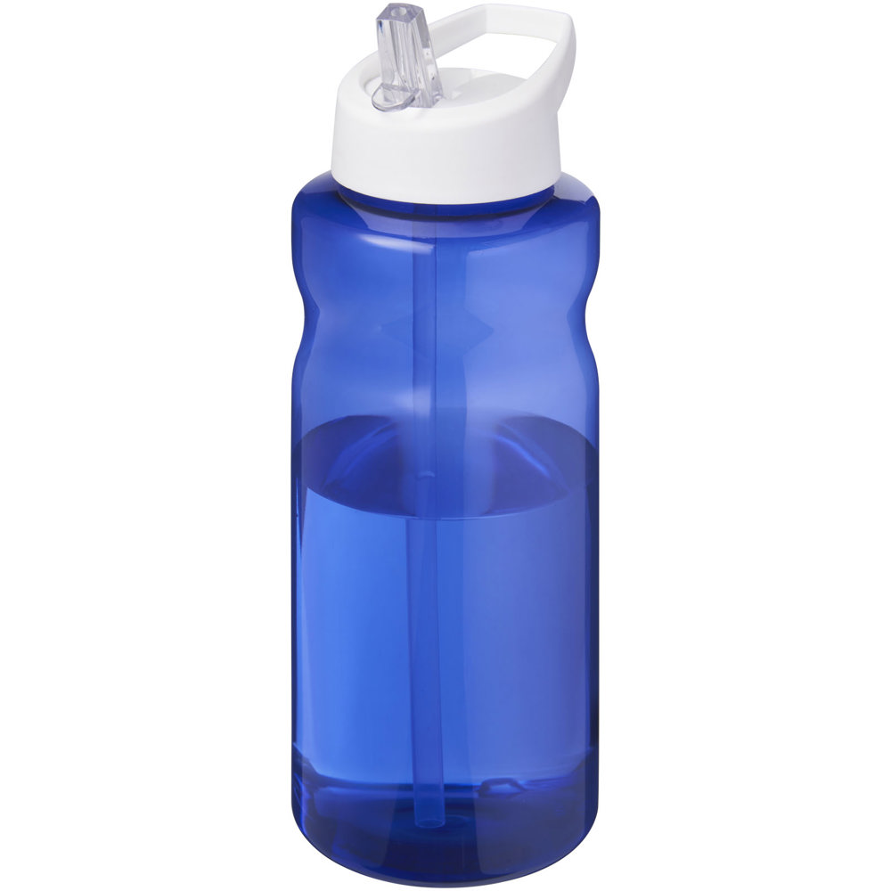 H2O Active® Eco Big Base 1 l drinkfles met tuitdeksel - bedrukt of onbedrukt verkrijgbaar - Blauw, Wit