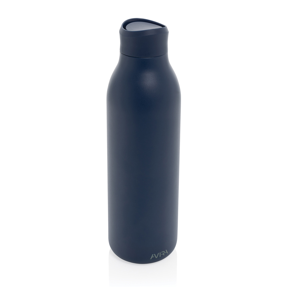 Avira Alok RCS recycled staal 360 waterfles 600ML - bedrukt of onbedrukt verkrijgbaar - donkerblauw (± PMS 2767C)