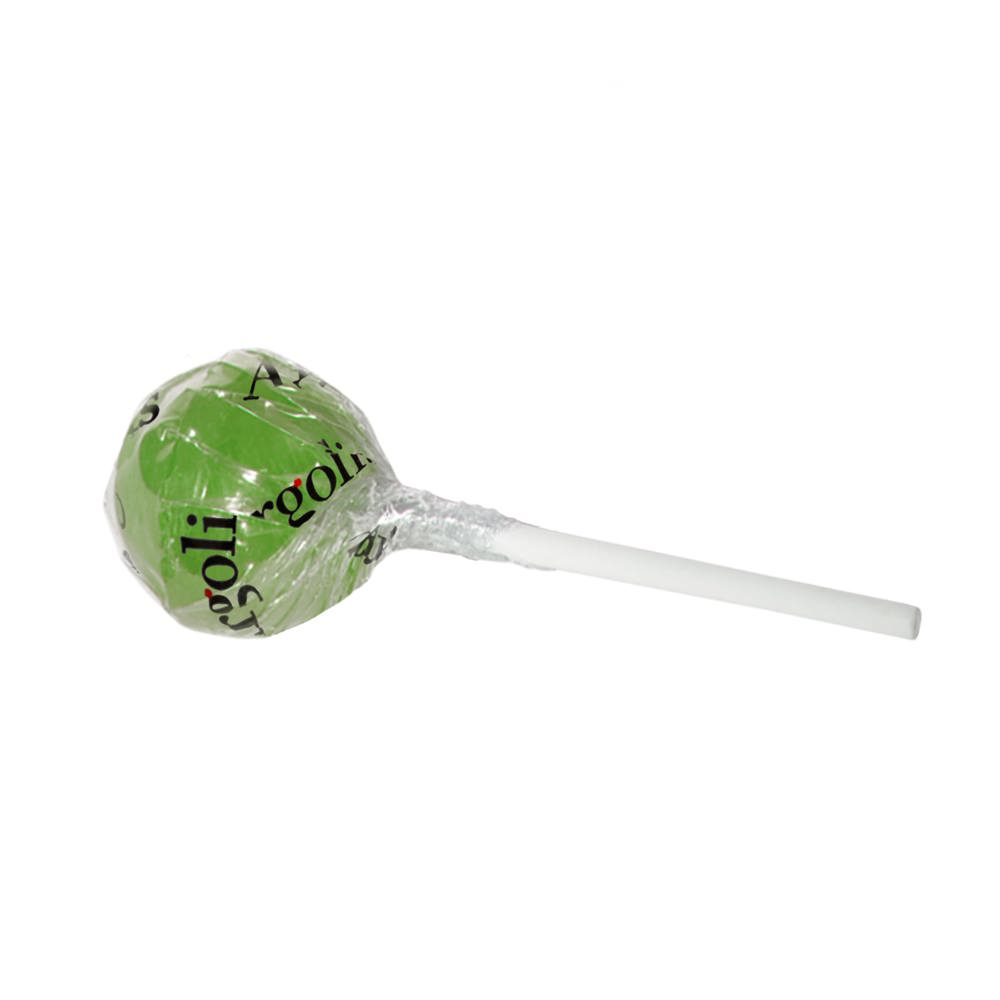Ronde lolly - bedrukt of onbedrukt verkrijgbaar - transparant/groen