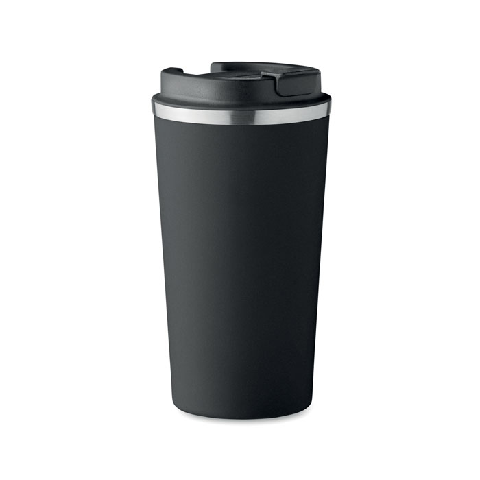 BRACE + - Dubbelwandige beker 510 ml - voor bedrijven en relatiegeschenken - Zwart
