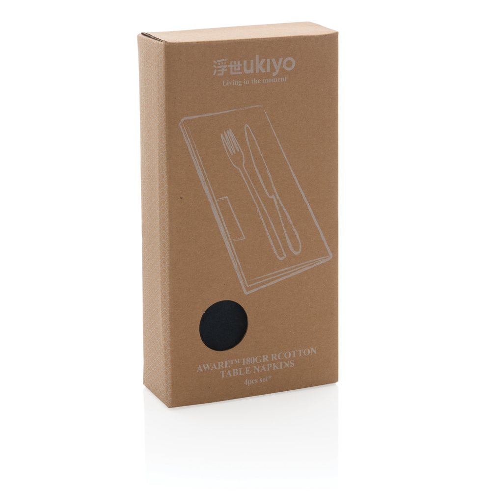 Ukiyo Aware™ 180gr 4-delige set recycled katoenen servetten