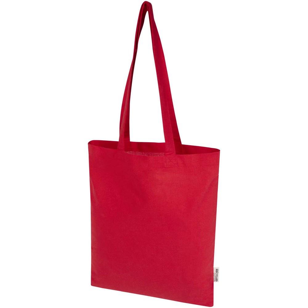 Madras Blend draagtas van 140 g/m² GRS gerecycled katoen 7 l - kopen of bedrukken - Rood