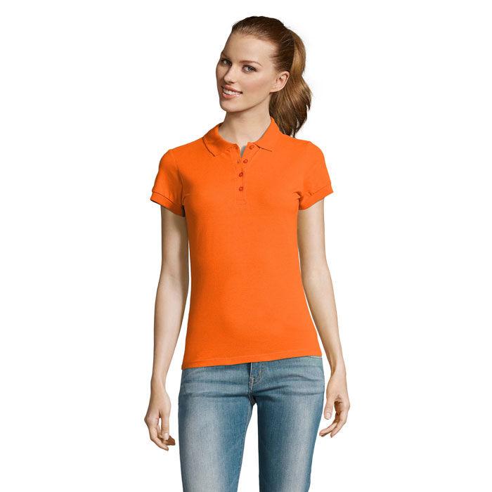 PASSION - PASSION dames polo 170g - bedrukt of onbedrukt verkrijgbaar - Oranje