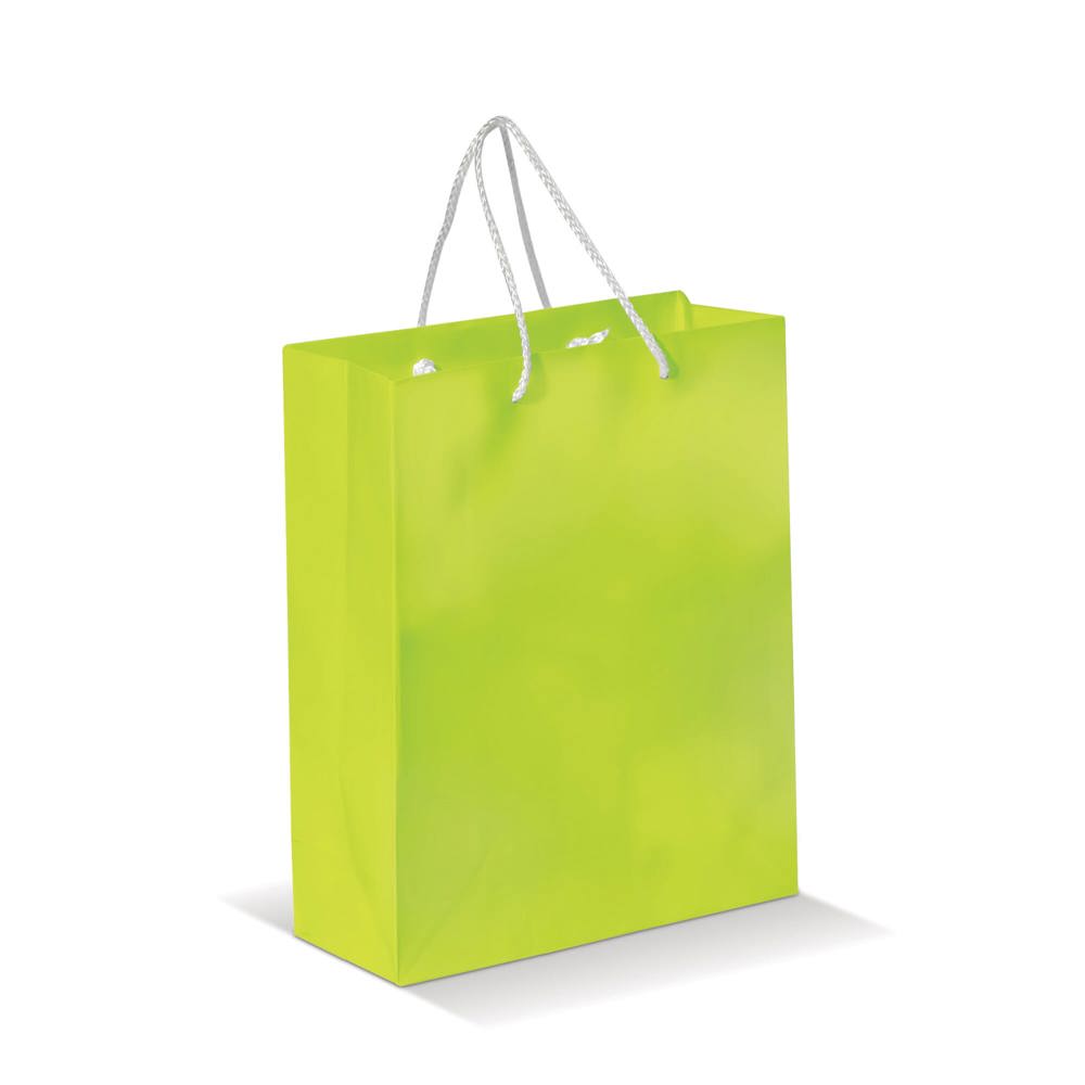 Draagtas papier middel 200g/m2 - voor bedrijven en relatiegeschenken - lichtgroen