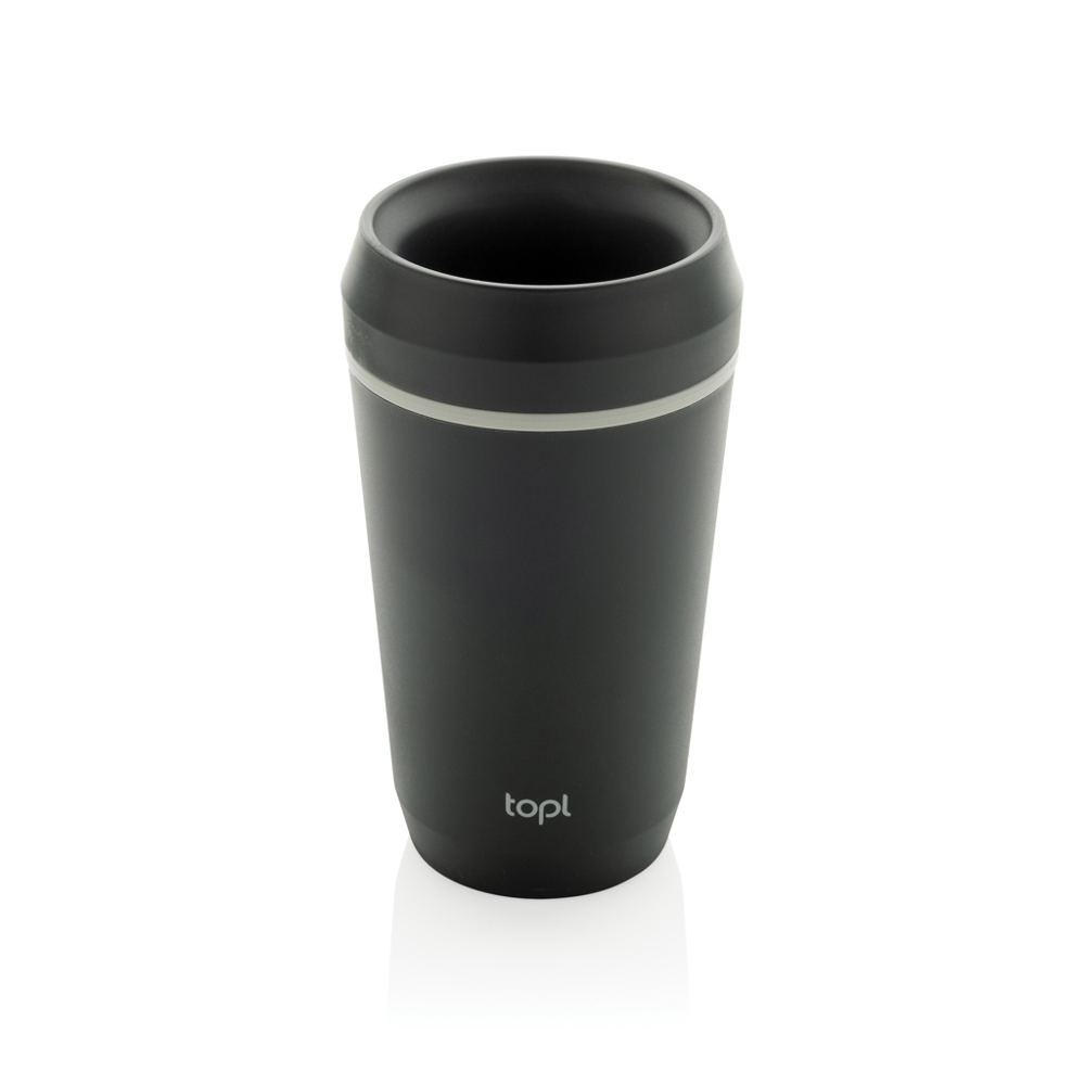 Topl Recycled Plastic To Go beker gepatenteerd 360 Lid 354ml