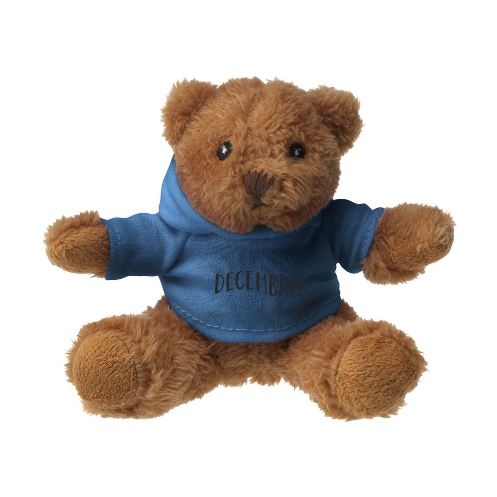 HoodedBear knuffelbeer - bedrukt of onbedrukt verkrijgbaar - Blauw