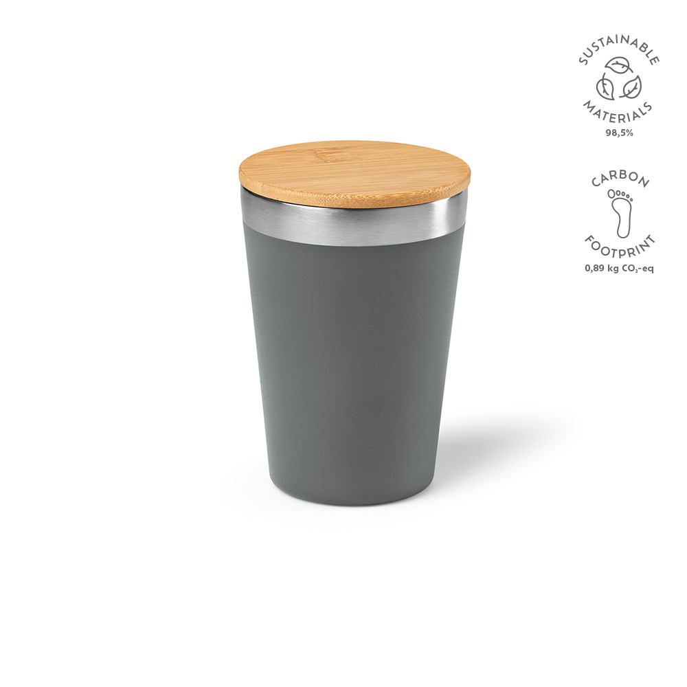 Don Reisbeker gerecycled roestvrij staal 390 ml - kopen of bedrukken - Donkergrijs