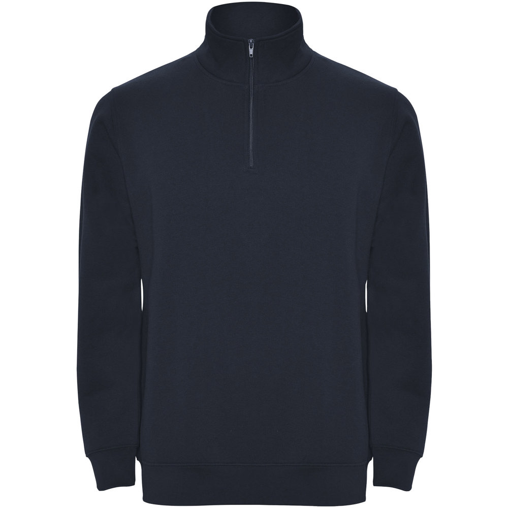 Aneto trui met kwartritssluiting - bedrukt of onbedrukt verkrijgbaar - Marineblauw