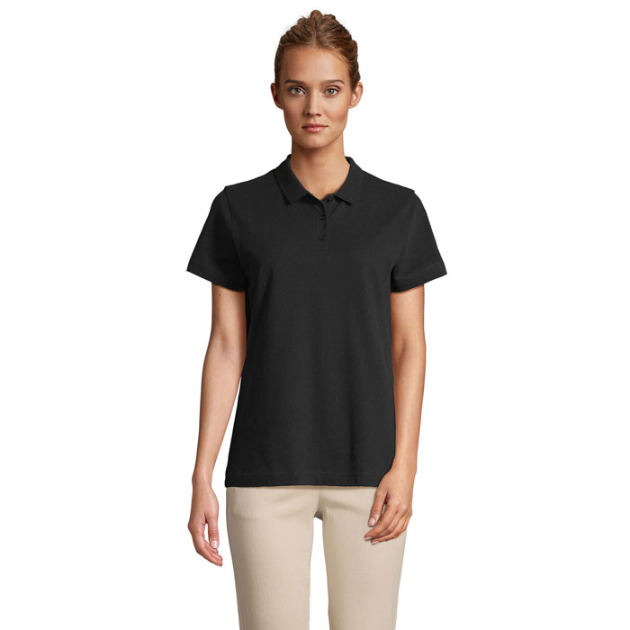 PULSE WOMEN - PULSE DAMES POLO - met logo of onbedrukt bestellen - Zwart