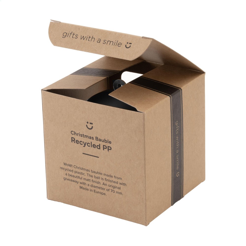 Kerstbal Ø7cm Recycled PP Box - Made in Europe