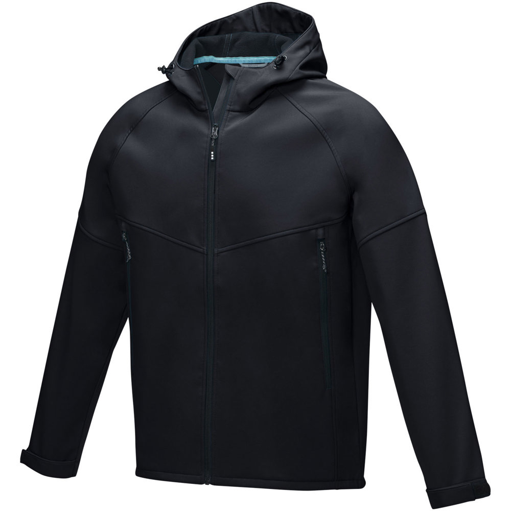 Coltan heren GRS-gerecycled softshell jack - bedrukt of onbedrukt verkrijgbaar - zwart